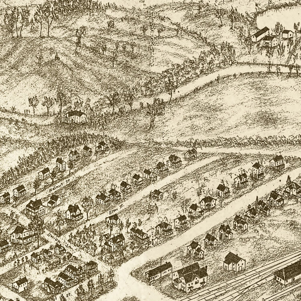 Vintage Map of Pawling, New York 1909