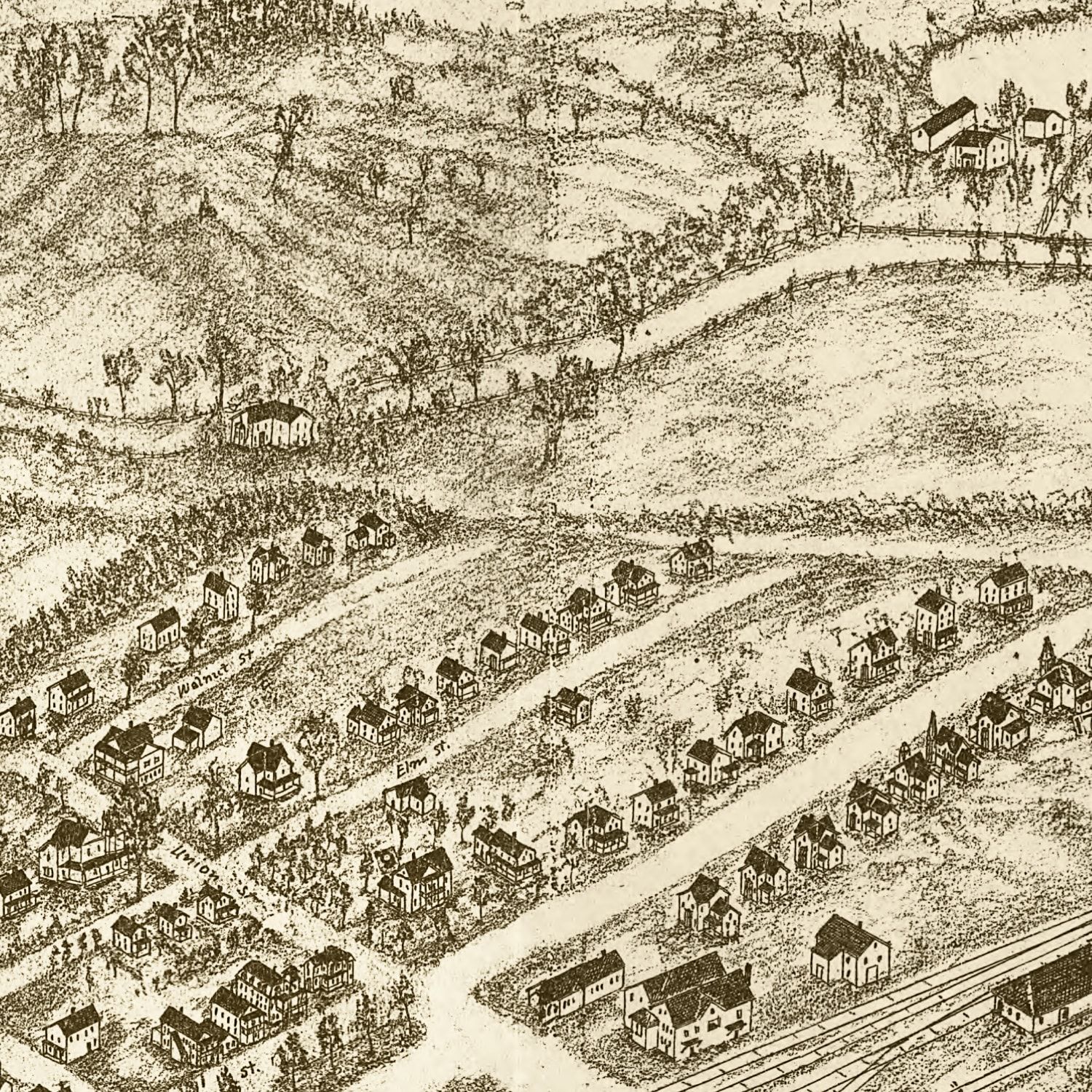 Vintage Map of Pawling, New York 1909