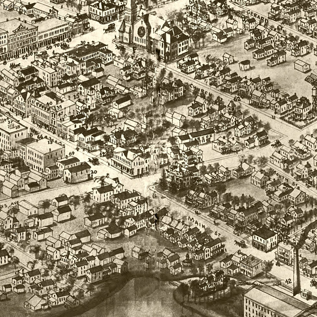 Vintage Map of Patchogue, New York 1905