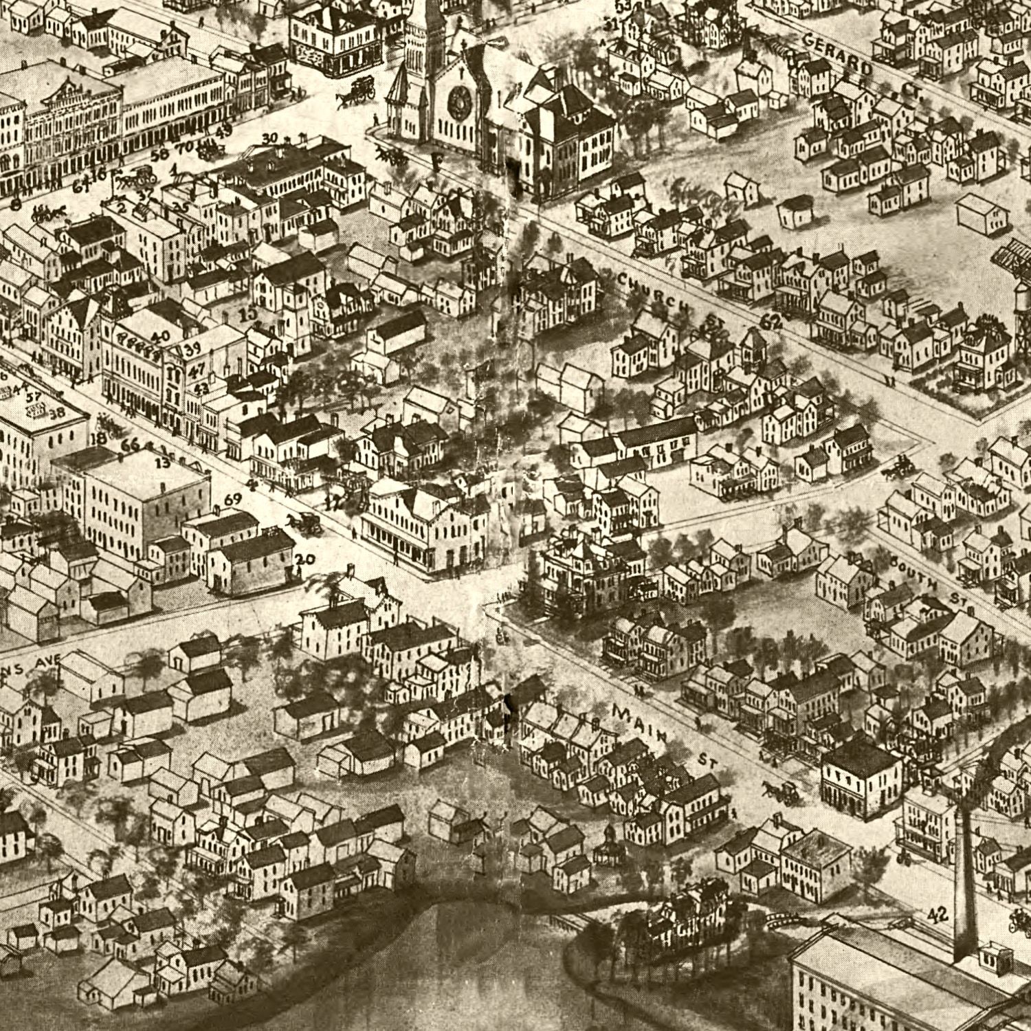 Vintage Map of Patchogue, New York 1905