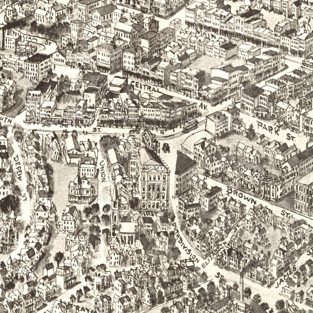 Vintage Map of Peekskill, New York 1911