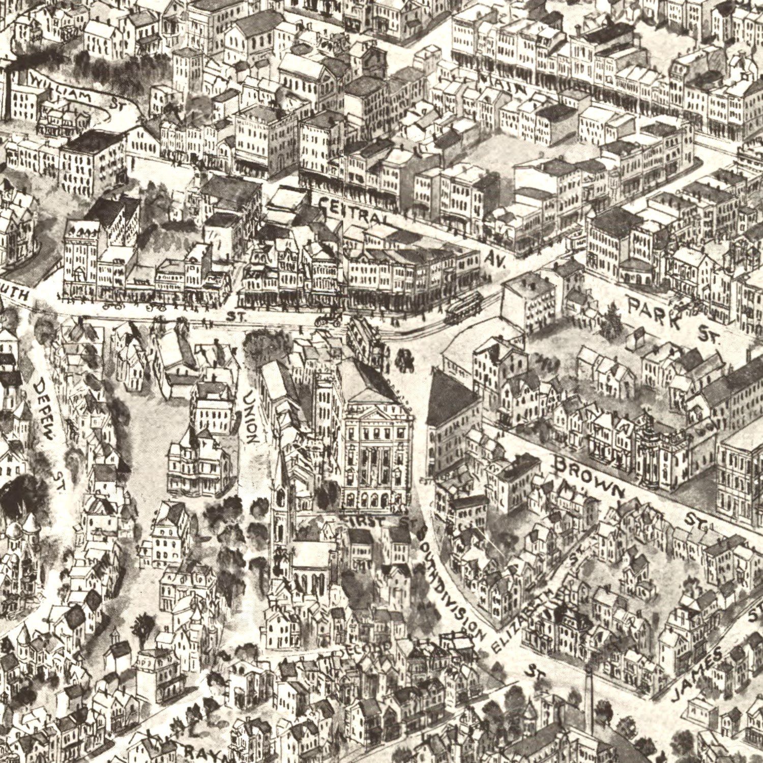 Vintage Map of Peekskill, New York 1911