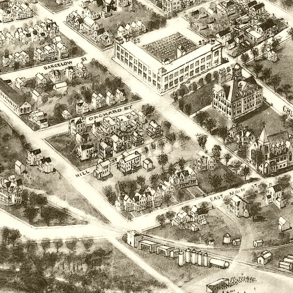 Vintage Map of Port Jervis, New York 1920
