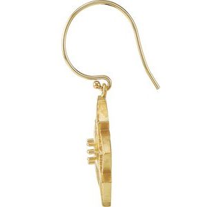 14K Yellow Gold Vintage-Inspired Earring Mounting – image 2