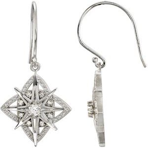 Sterling Silver 1/3 CTW Natural Diamond Vintage-Inspired Earrings