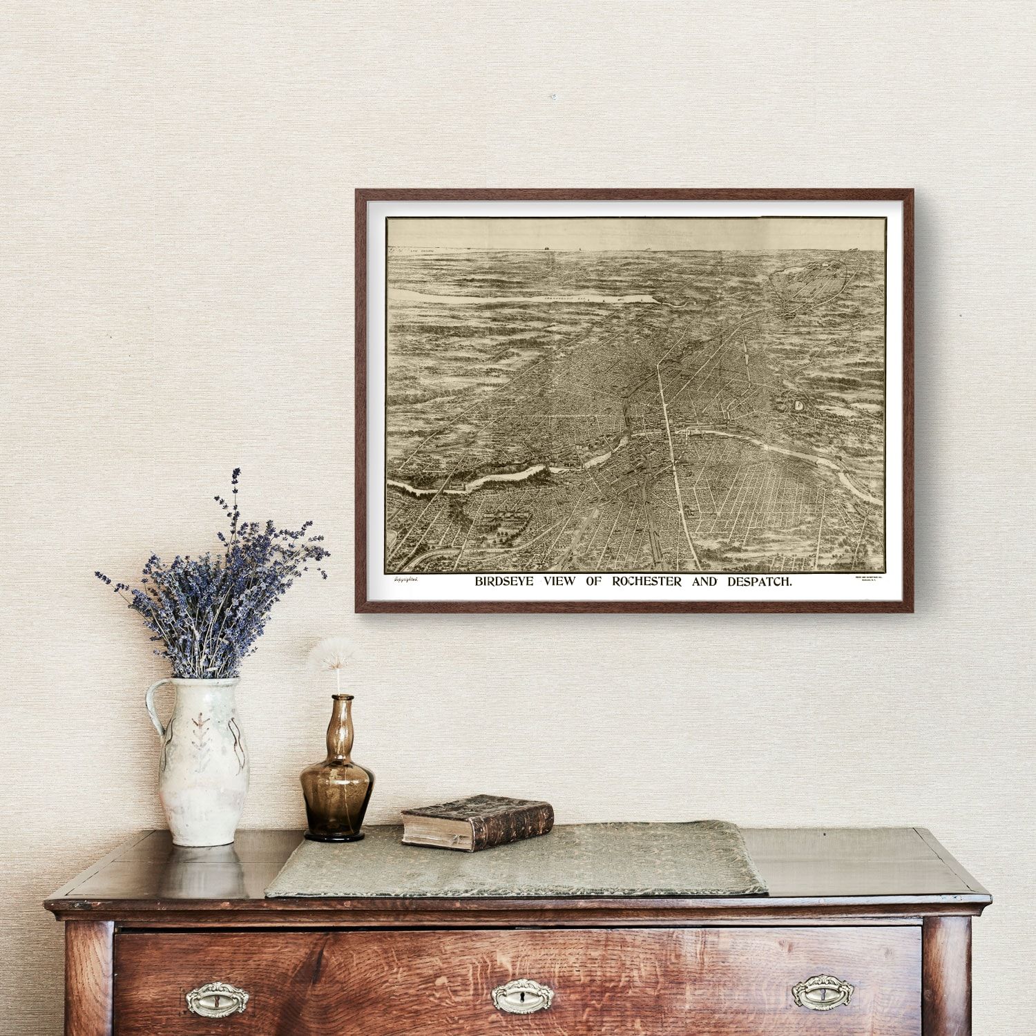 Vintage Map of Rochester, New York 1910
