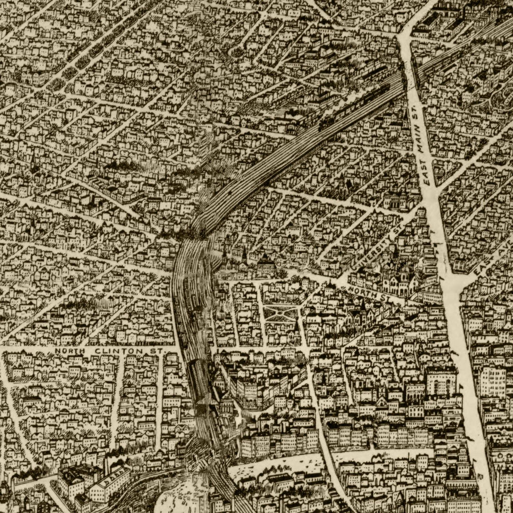 Vintage Map of Rochester, New York 1910