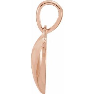 14K Rose Gold .05 CT Natural Diamond Heart Pendant