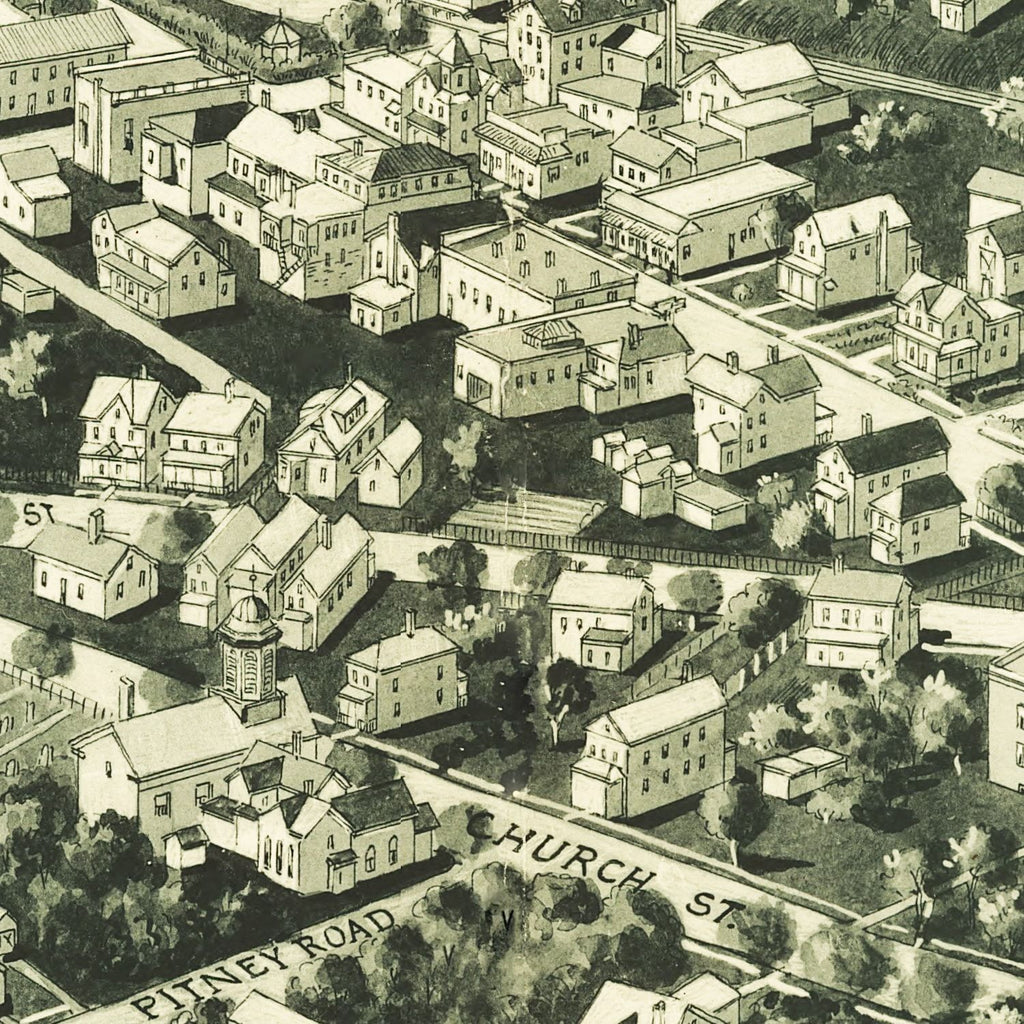 Vintage Map of Absecon, New Jersey 1924
