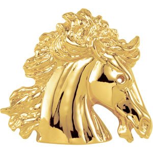18K Yellow Gold The Magnificent Lipizzaner Pendant