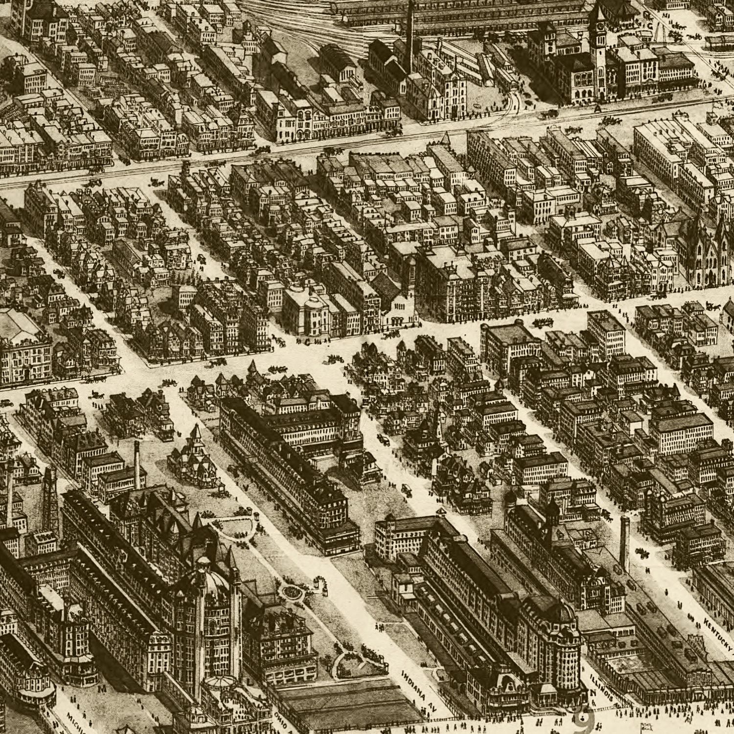 Vintage Map of Atlantic City, New Jersey 1909
