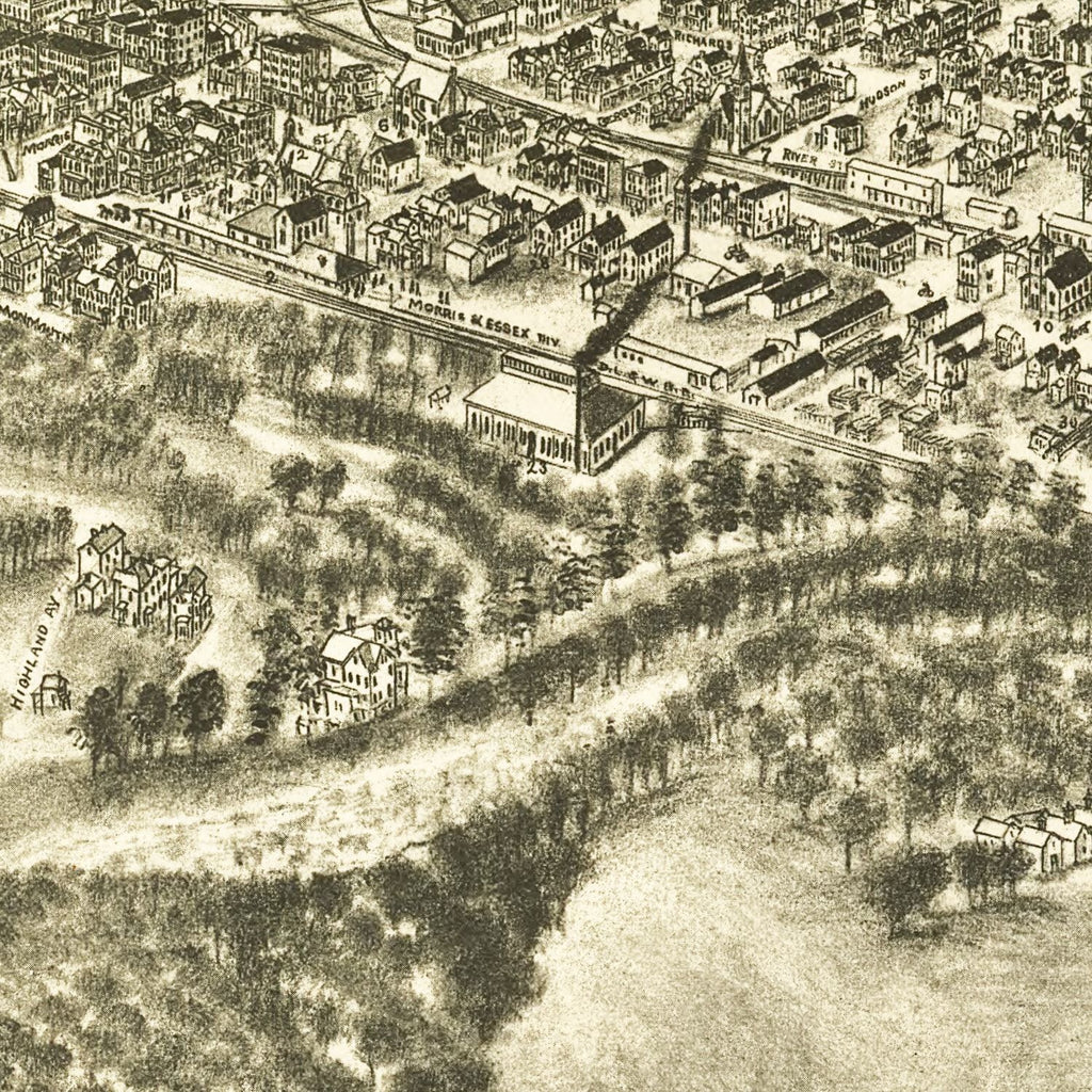 Vintage Map of Dover, New Jersey 1903