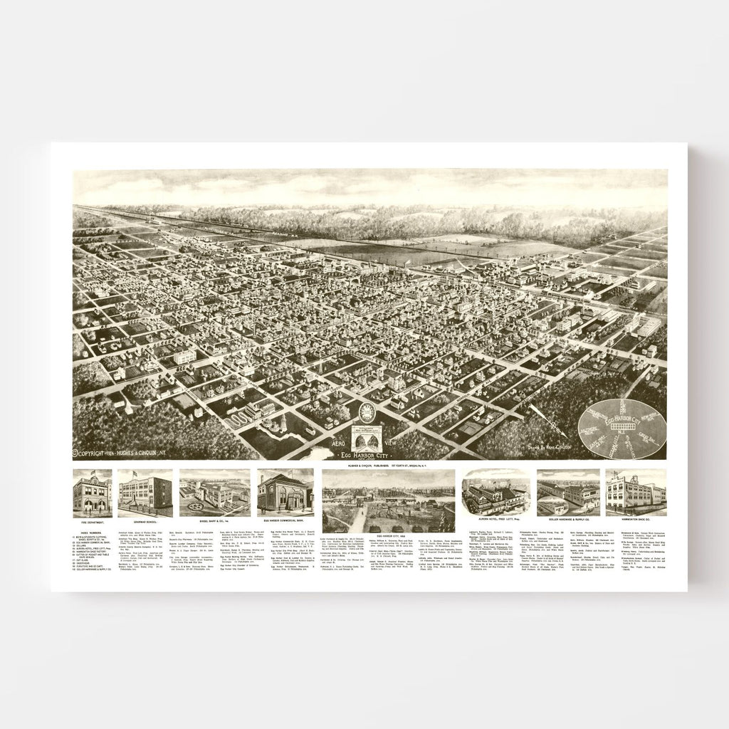 Vintage Map of Egg Harbor City, New Jersey 1924
