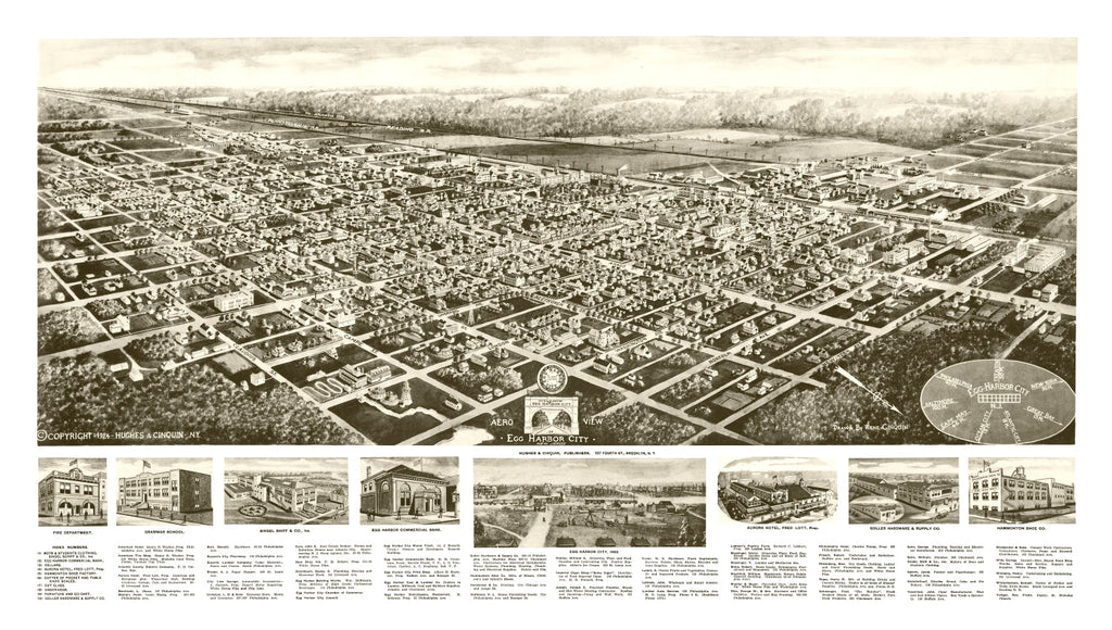 Vintage Map of Egg Harbor City, New Jersey 1924