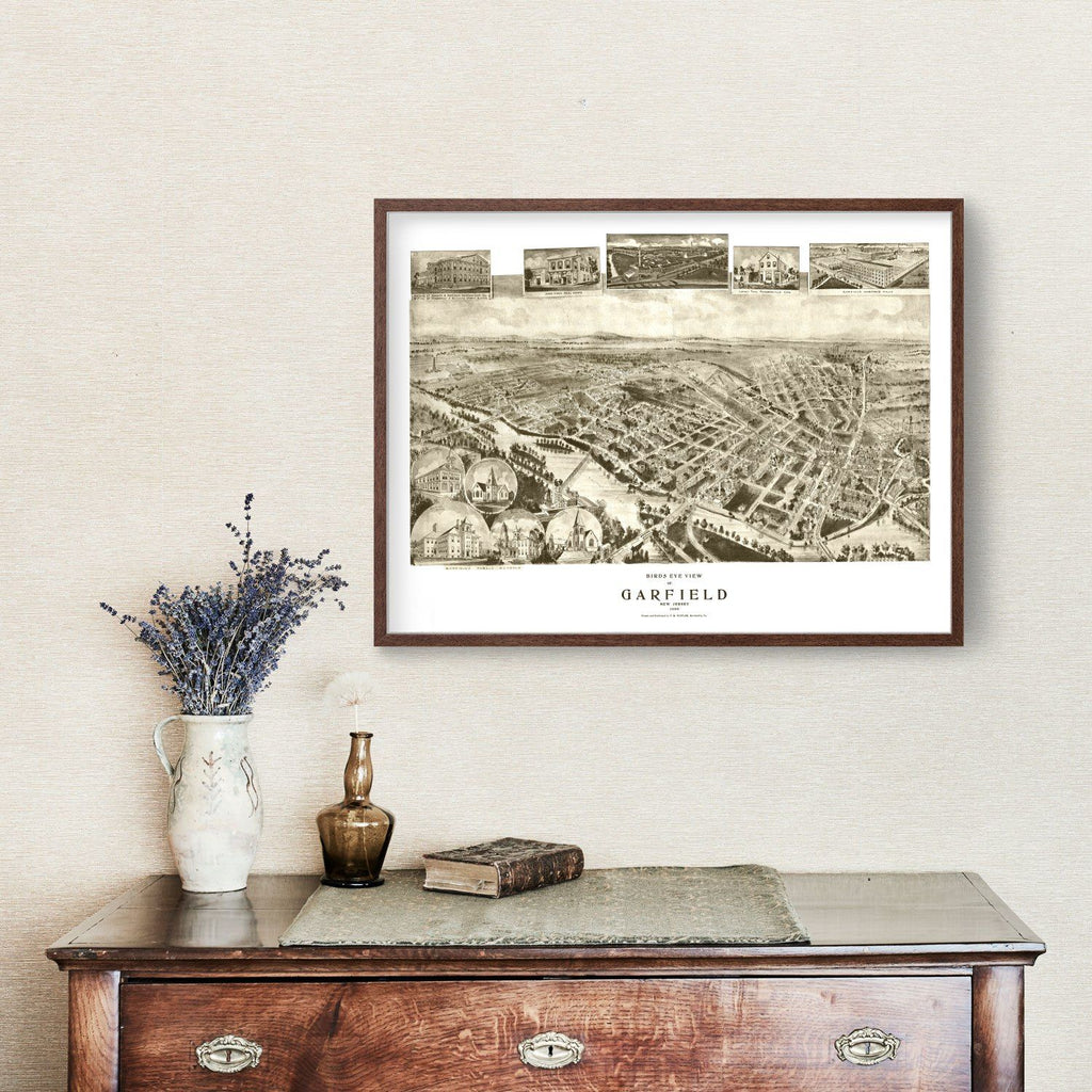 Vintage Map of Garfield, New Jersey 1909
