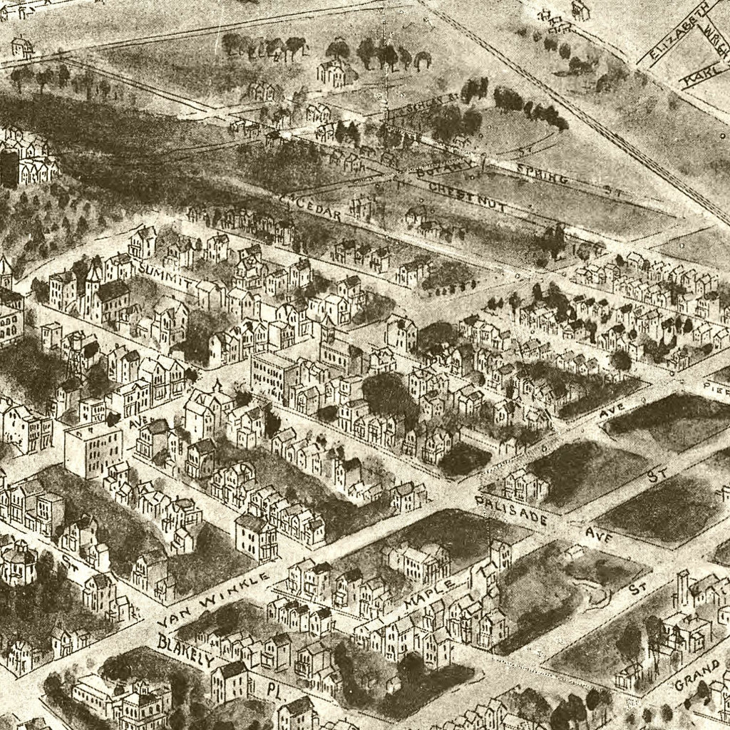 Vintage Map of Garfield, New Jersey 1909