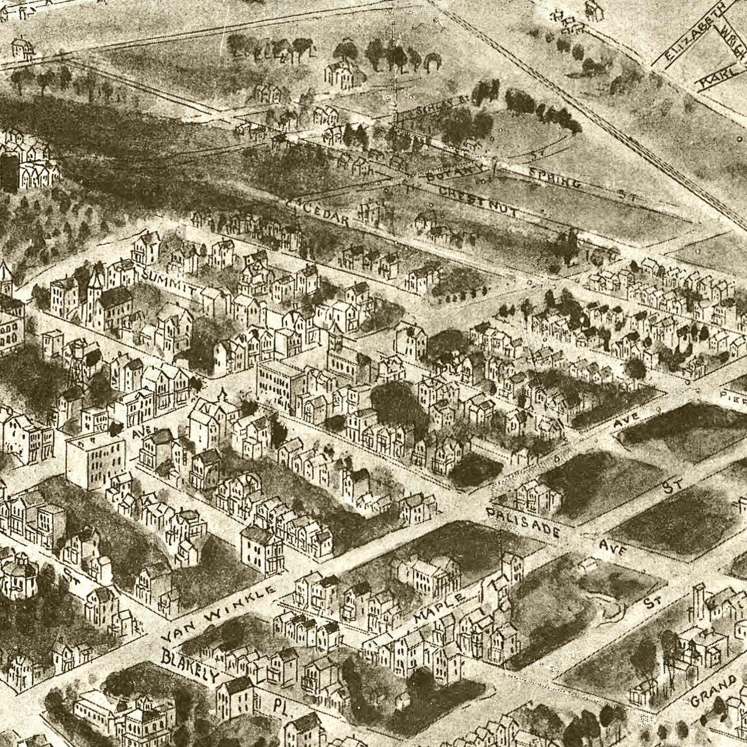 Vintage Map of Garfield, New Jersey 1909