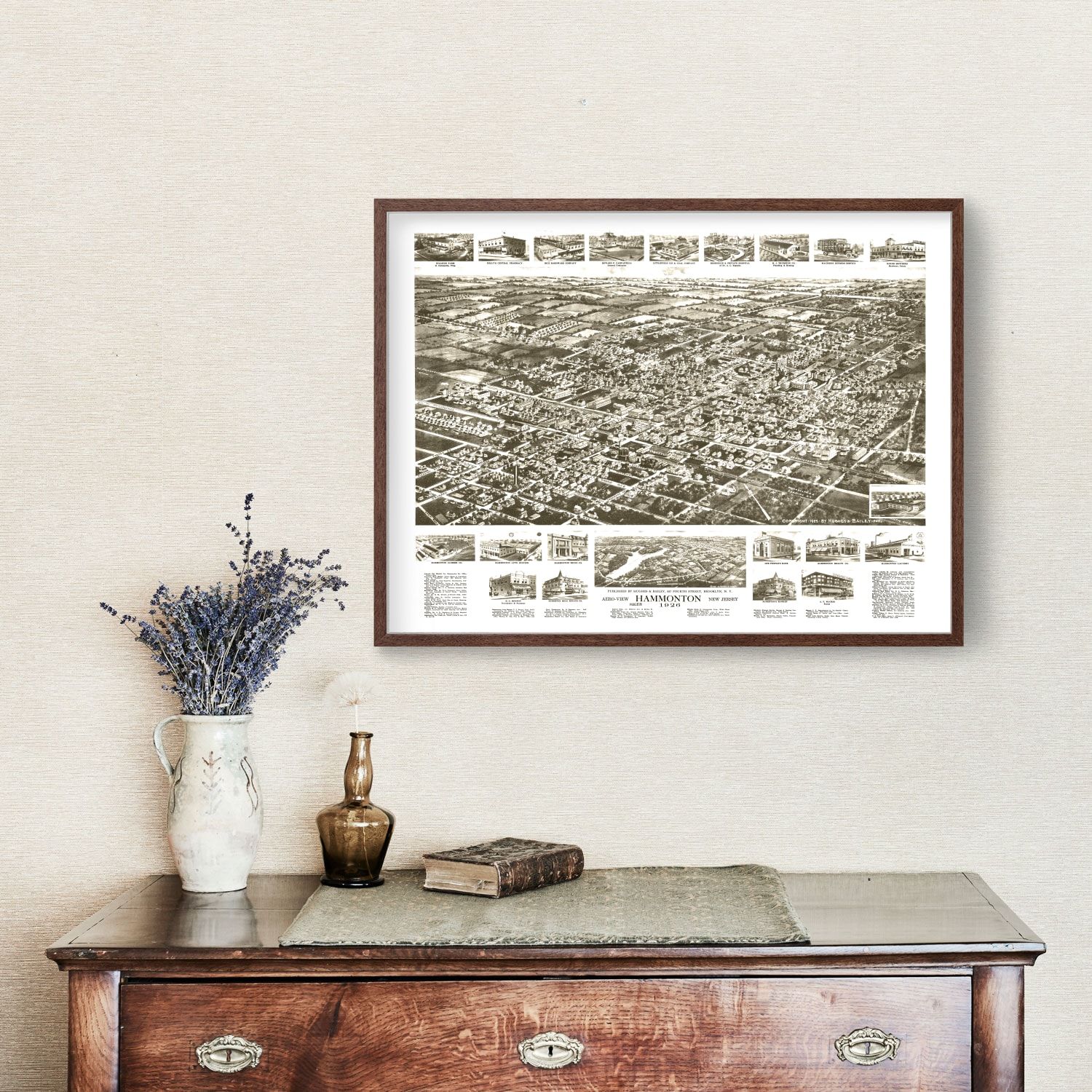 Vintage Map of Hammonton, New Jersey 1926