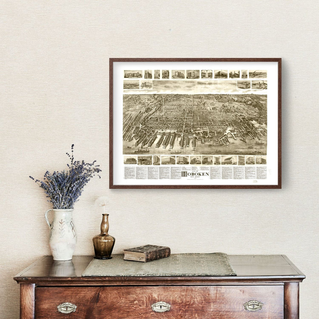 Vintage Map of Hoboken, New Jersey 1903