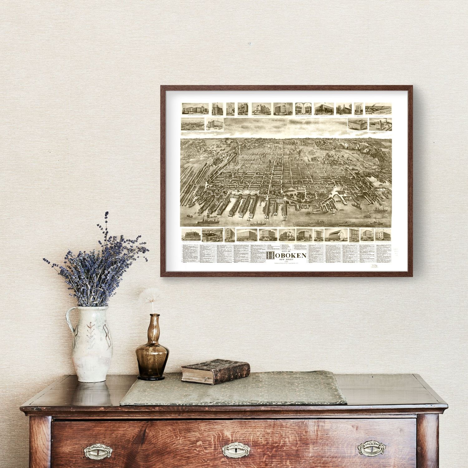 Vintage Map of Hoboken, New Jersey 1903