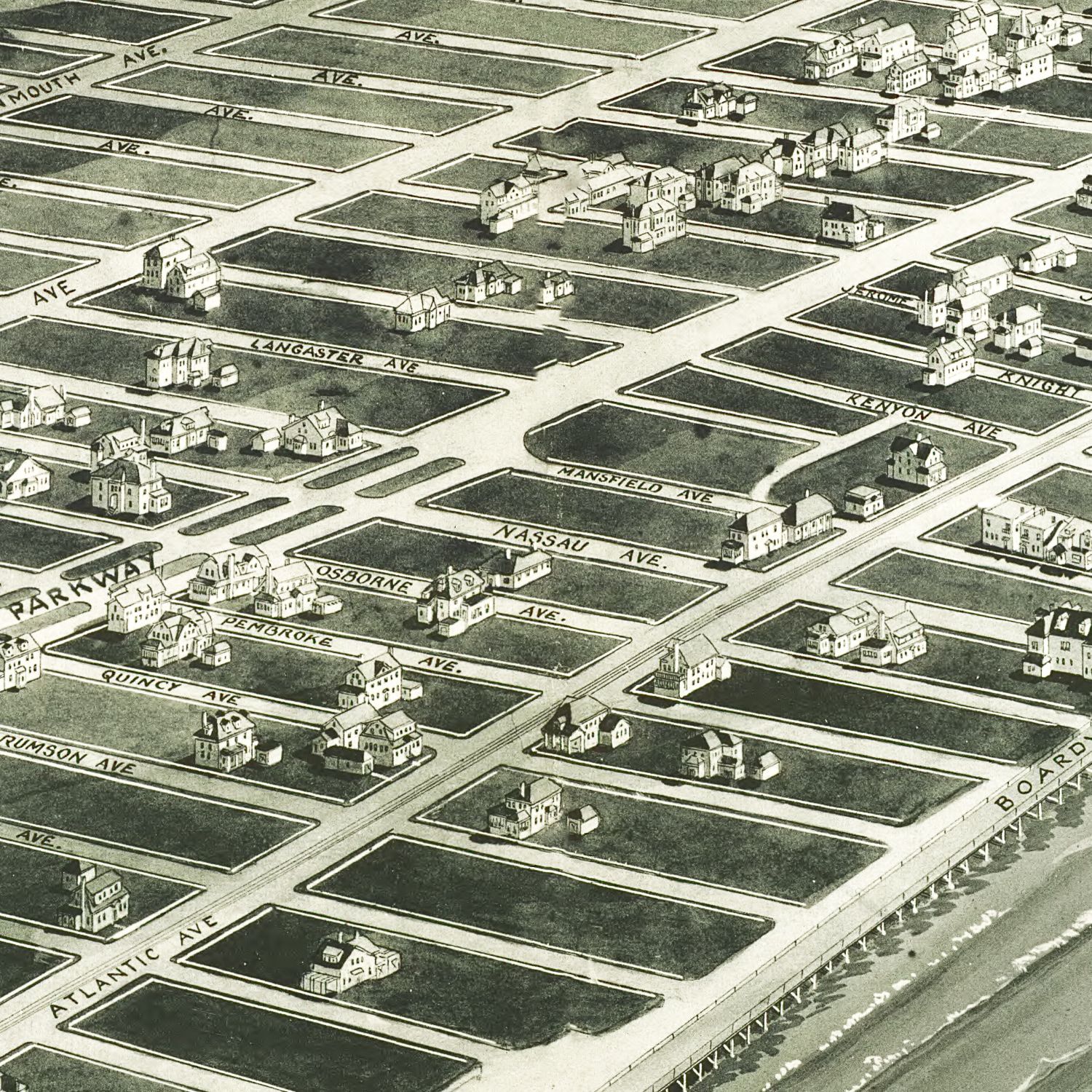 Vintage Map of Margate City, New Jersey 1925