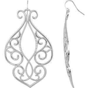 Sterling Silver 1/3 CTW Natural Diamond Earrings