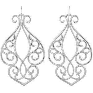 Sterling Silver 1/3 CTW Natural Diamond Earrings – image 2