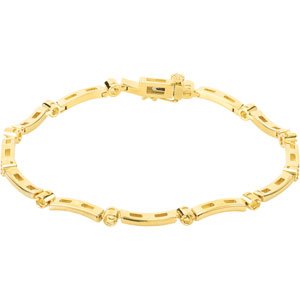 18K Yellow Gold 2.2 mm Round Line 7" Bracelet Mounting