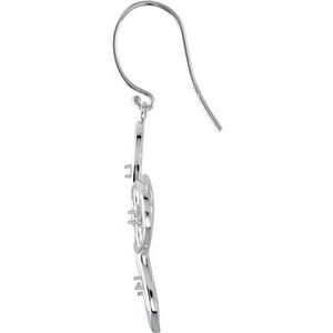 Sterling Silver 1.7 mm Round Flower Earring Mounting – image 2