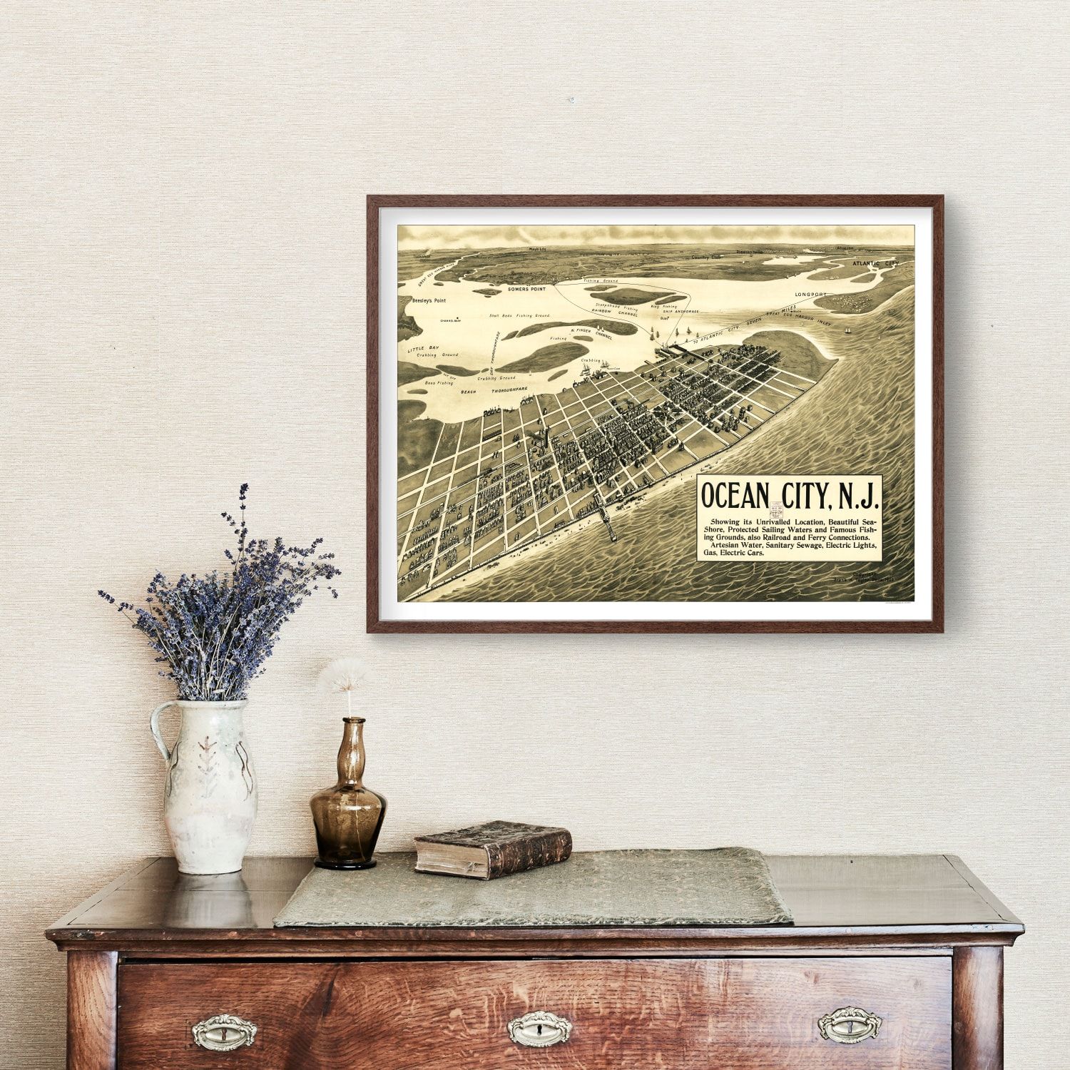 Vintage Map of Ocean City, New Jersey 1903
