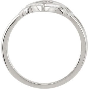 Sterling Silver .04 CTW Natural Diamond Filigree Ring