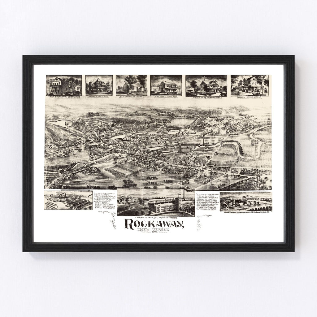 Vintage Map of Rockaway, New Jersey 1902
