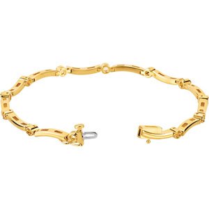 14K Yellow Gold 2.2 mm Round Line 7" Bracelet Mounting – image 2