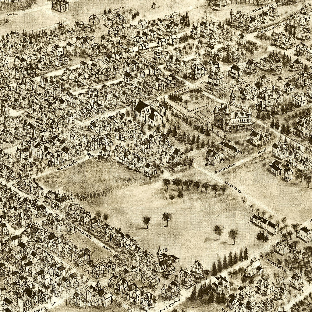 Vintage Map of Rutherford, New Jersey 1904