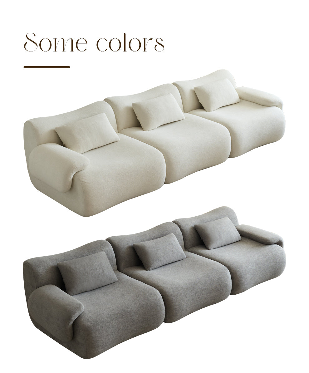 Modular Sectional Sofa, Compressed Sectional Sofa Modern Minimalist Style Couch, Bedroom, Comfy Compressed Sofa Couch Space-Efficient Design-White