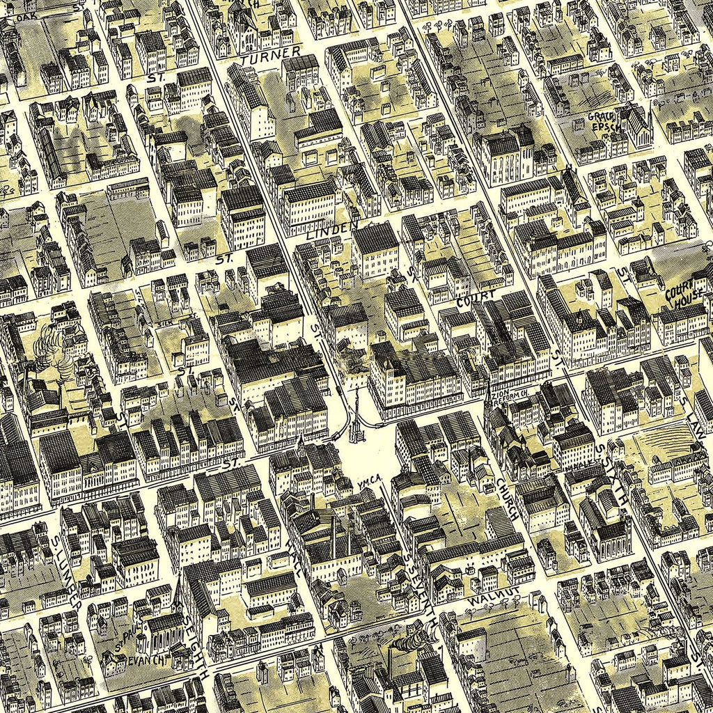 Vintage Map of Allentown, Pennsylvania 1901