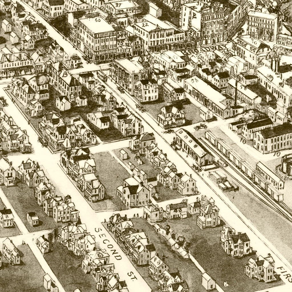 Vintage Map of Bangor, Pennsylvania 1918