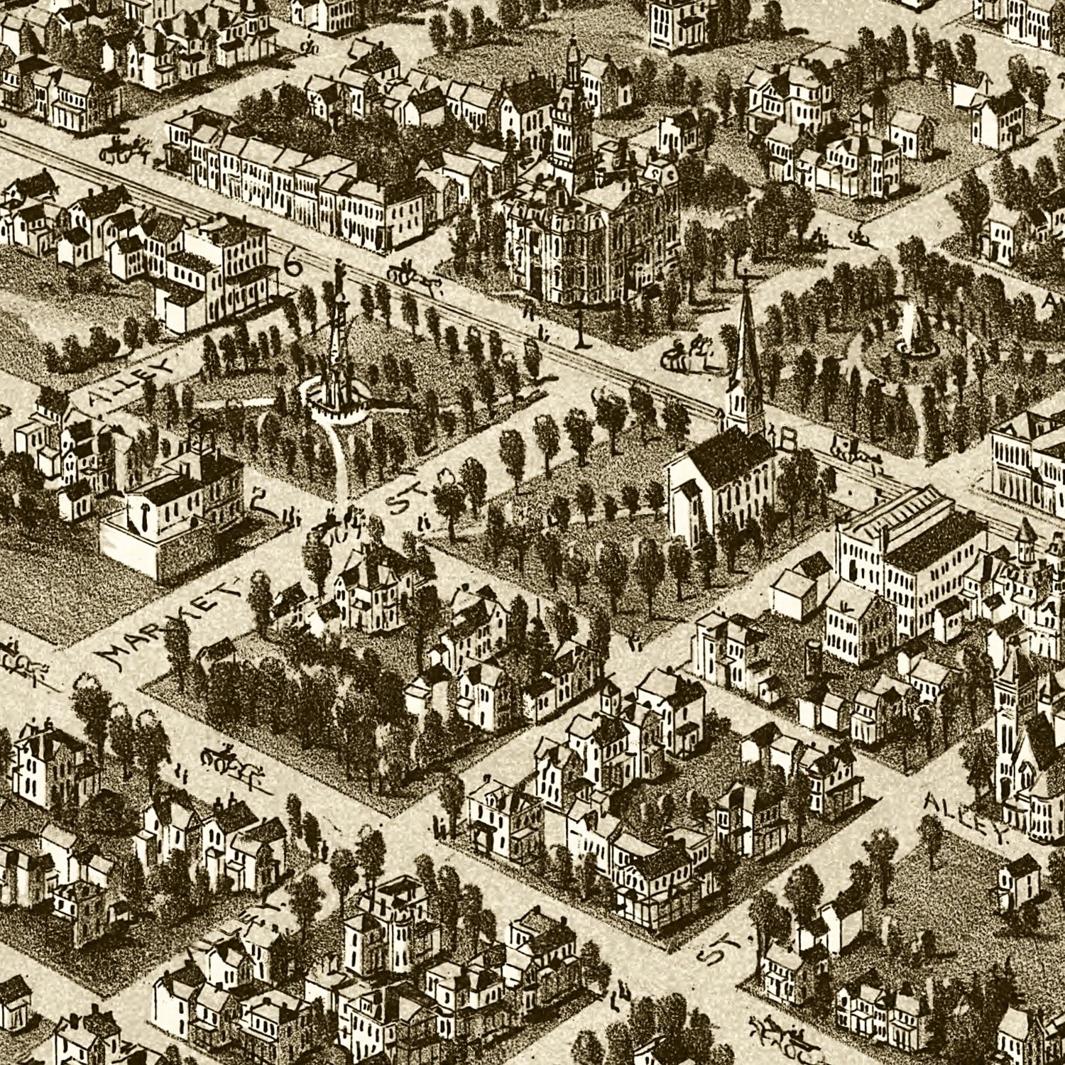 Vintage Map of Beaver, Pennsylvania 1900