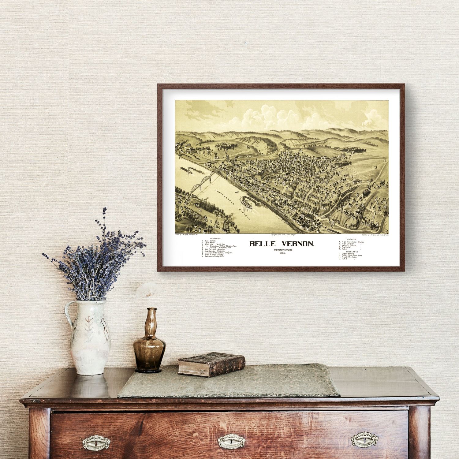 Vintage Map of Belle Vernon, Pennsylvania 1902