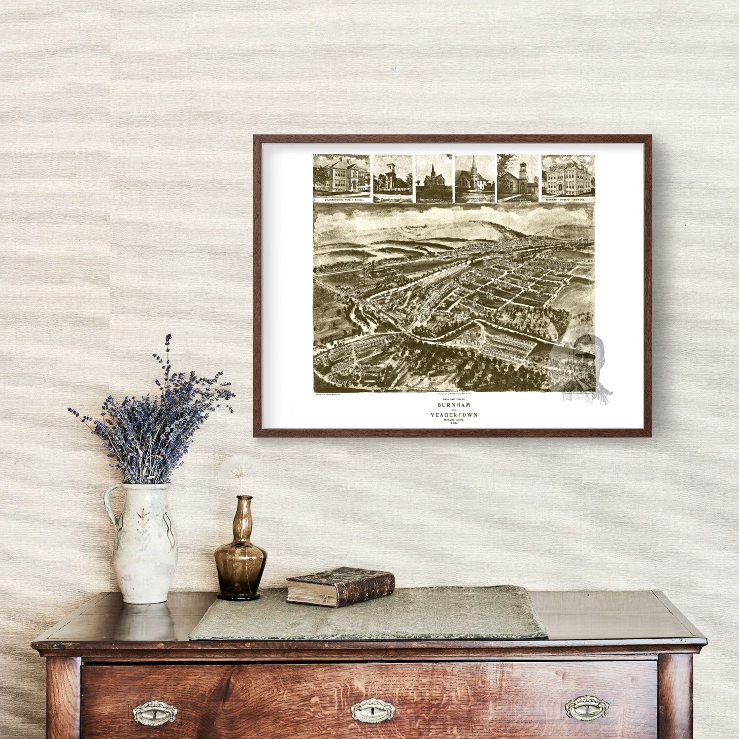 Vintage Map of Burnham, Pennsylvania 1906