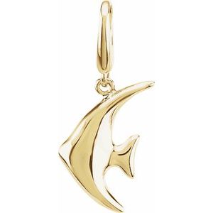 14K Yellow Gold Angelfish Charm/Pendant
