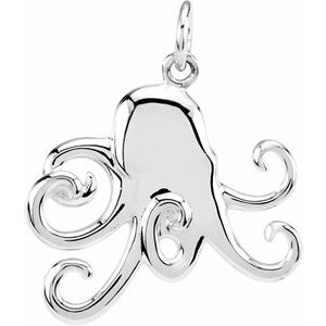 Sterling Silver Octopus Charm/Pendant