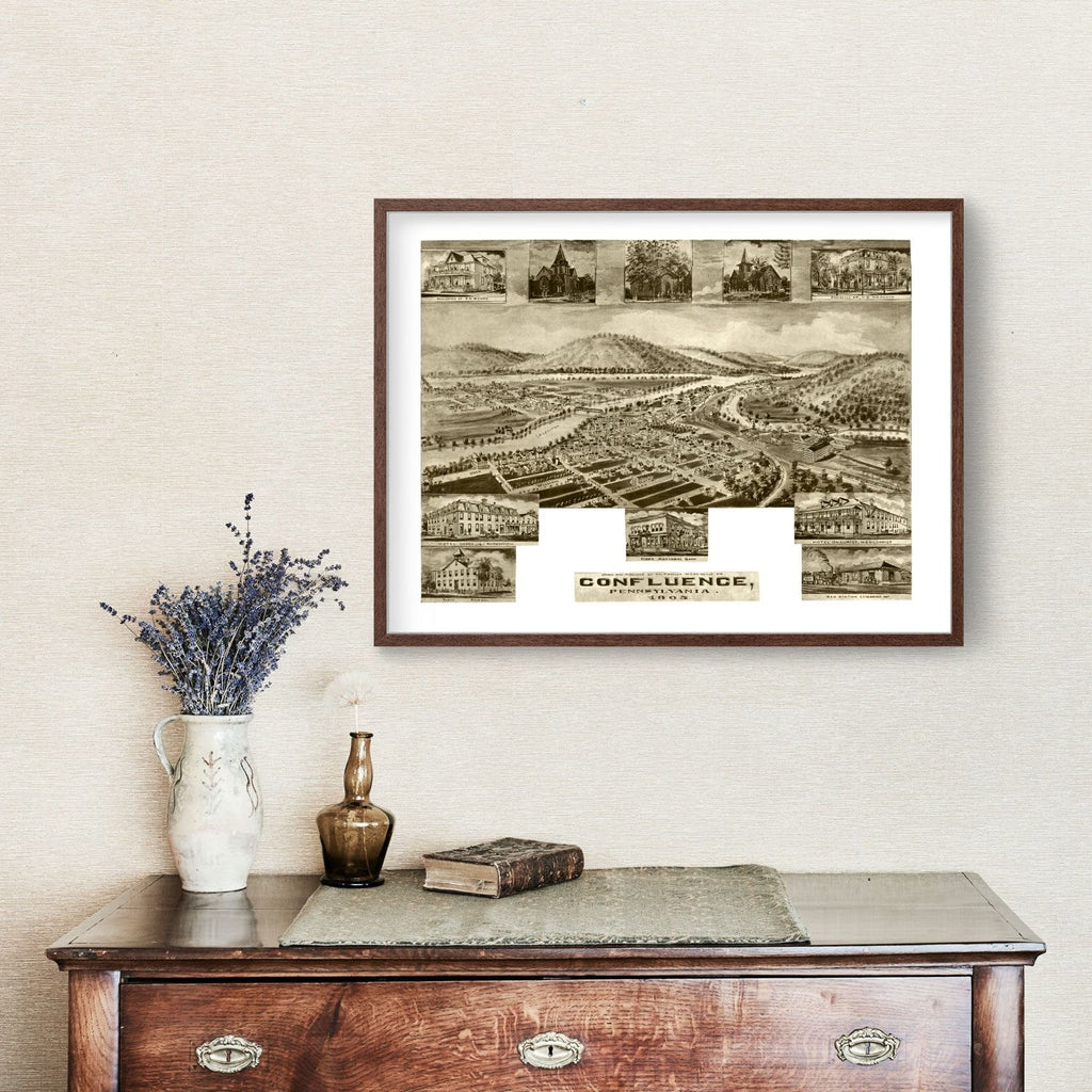 Vintage Map of Confluence, Pennsylvania 1905