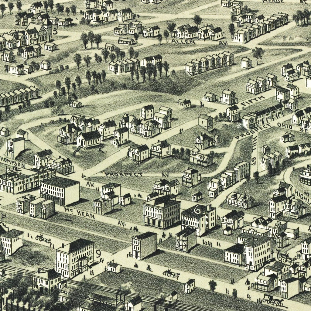 Vintage Map of Donora, Pennsylvania 1901