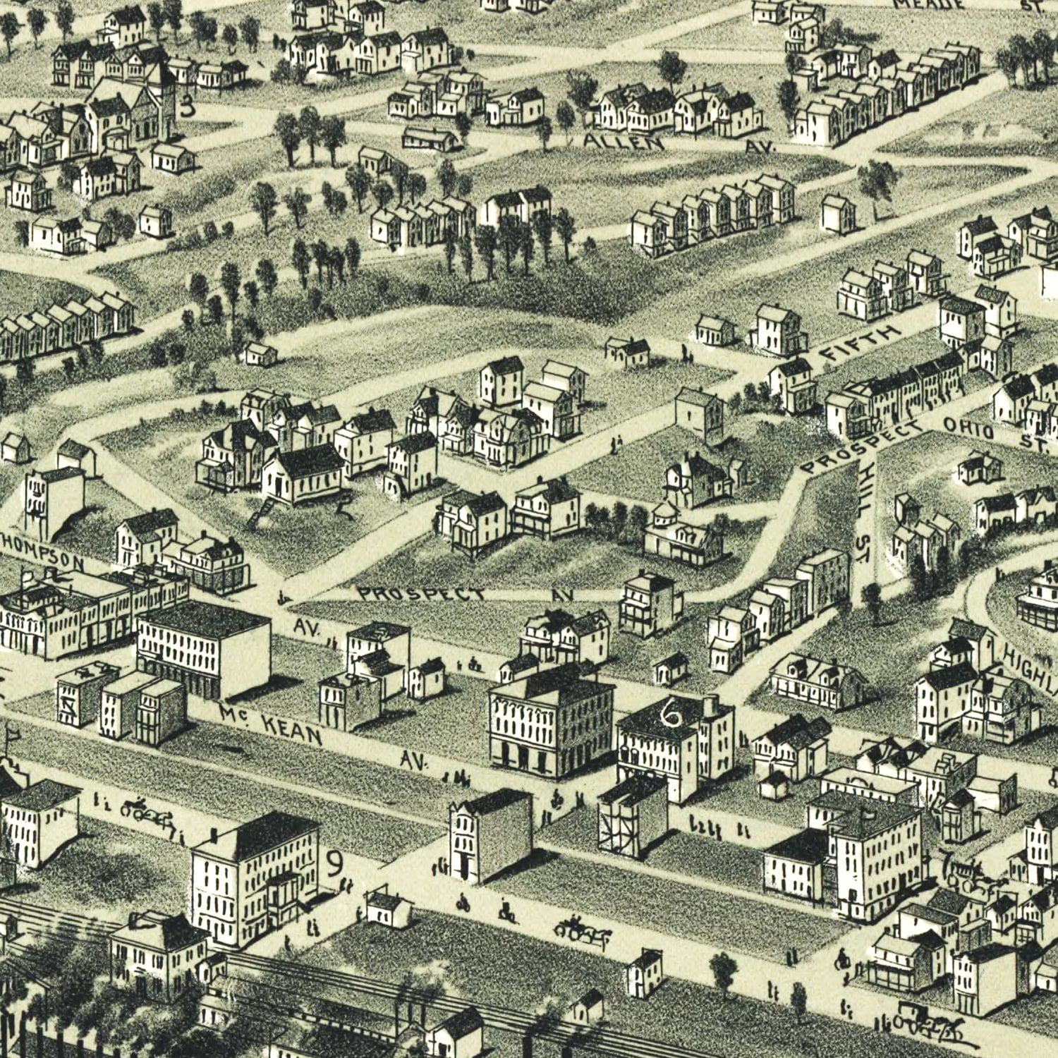 Vintage Map of Donora, Pennsylvania 1901