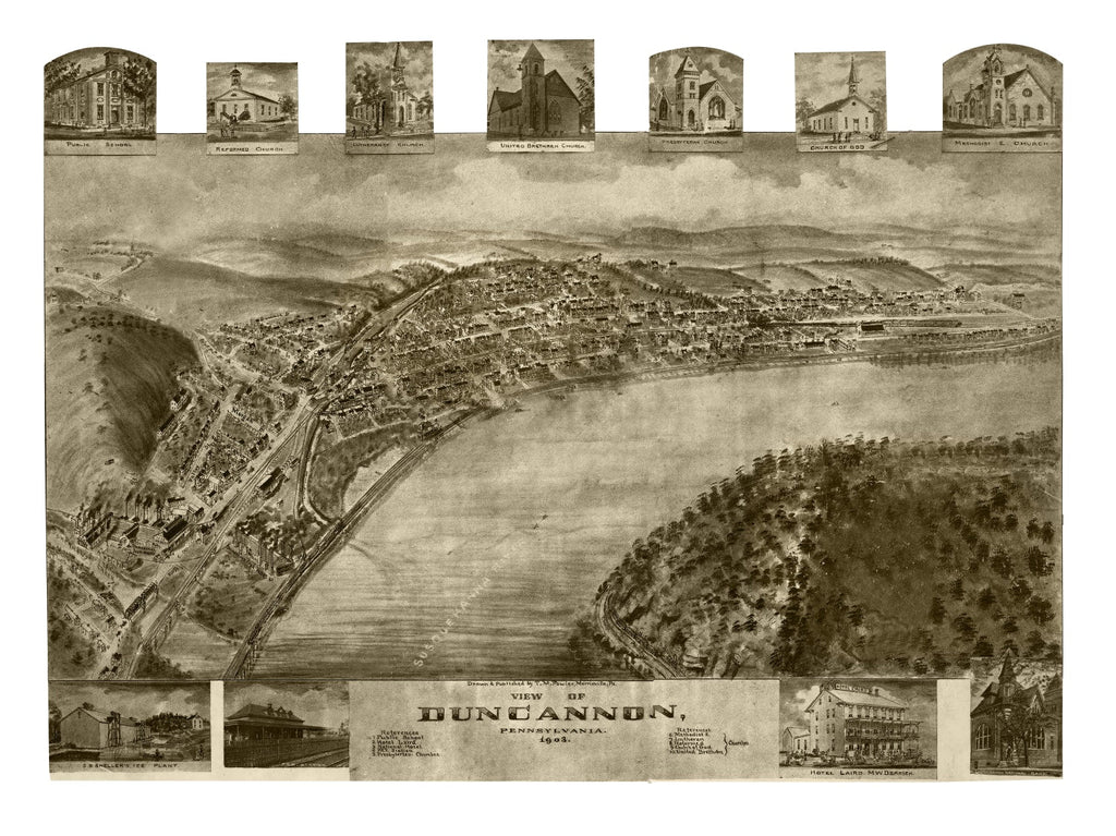 Vintage Map of Duncannon, Pennsylvania 1903