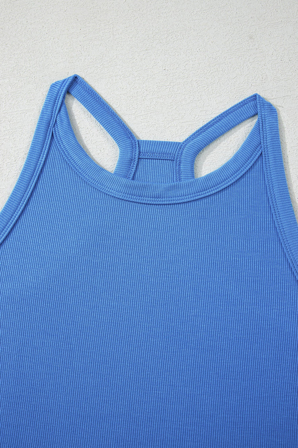 Solid Ribbed Tank Top & Sweatpants Set