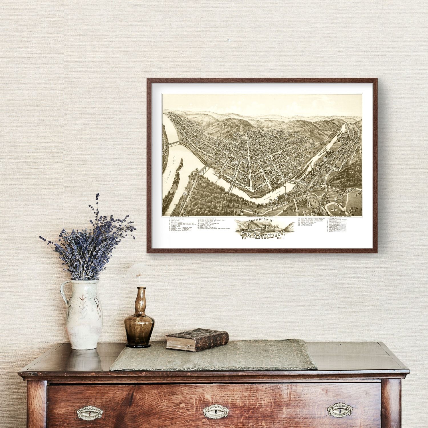 Vintage Map of Franklin, Pennsylvania 1901