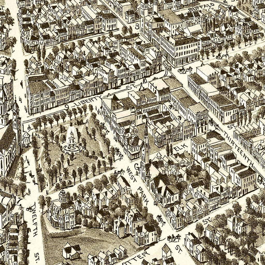 Vintage Map of Franklin, Pennsylvania 1901