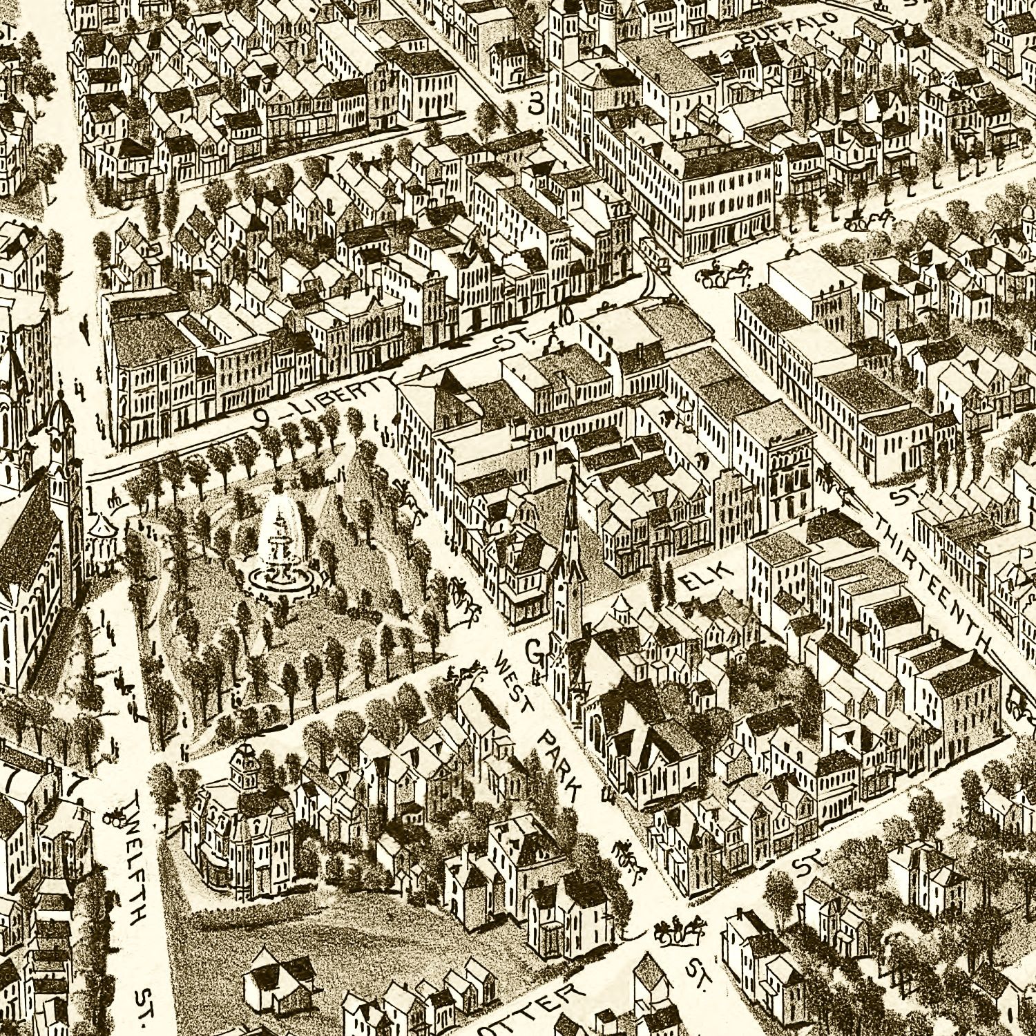 Vintage Map of Franklin, Pennsylvania 1901